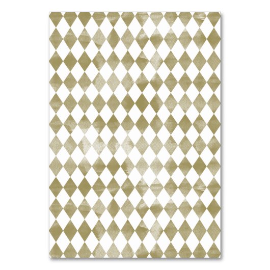 Watercolor Gold Diamonds Tischnummer (Rückseite)