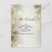 Watercolor Gold Eucalyptus Foliage Wedding Shiny Begleitkarte (Vorderseite)