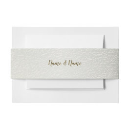 Watercolor Gold Eucalyptus Foliage Wedding Shiny Einladungsbanderole