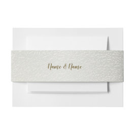 Watercolor Gold Eucalyptus Foliage Wedding Shiny Einladungsbanderole