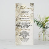 Watercolor Gold Eucalyptus Foliage Wedding Shiny Programm (Stehend Vorderseite)