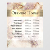 Watercolor Gold Foil Openings Stunden Fensterheber Fensteraufkleber (Blatt)