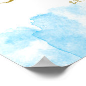 Watercolor Gold Glitzer Gender Reveve Willkommen Poster (Ecke)