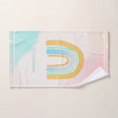 Watercolor Gold Glitzer Rainbow Badhandtuch Set (Handtuch)