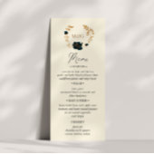 Watercolor Gold Green Rose Wedelmenu Card Einladung