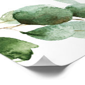 Watercolor Gold Greenerity Begrüßung Begrüßungszei Poster (Ecke)