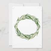 Watercolor Gold Greenery Kinderdusche Einladung (Rückseite)