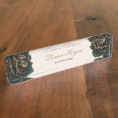 Watercolor Gold | Namensplakette (Seite)