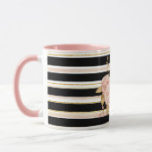 Watercolor Gold Rose Muster Tasse (Links)
