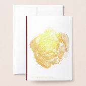 Watercolor Gold Script vielen Dank Folienkarte (Rückseite mit Umschlag)