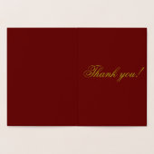 Watercolor Gold Script vielen Dank Folienkarte (Innenseite)