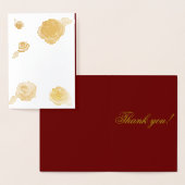 Watercolor Gold Script vielen Dank Folienkarte (Anzeige)