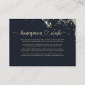 Watercolor Gold Splash Flitterwochen Wish Begleitkarte (Vorderseite)