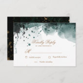 Watercolor Gold | UAWG Response Card RSVP Karte (Vorne/Hinten)