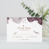 Watercolor Gold | UAWG Response Card RSVP Karte (Stehend Vorderseite)