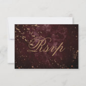 Watercolor Gold | UAWG Response Card RSVP Karte (Rückseite)
