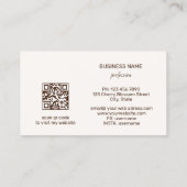 Watercolor Gold White Flowers Visitenkarte (Rückseite)