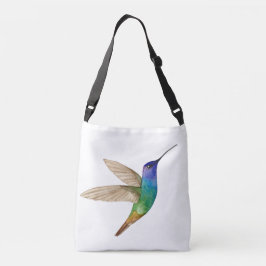 Watercolor Golden-tailed Sapphire Hummingbird Tragetaschen Mit Langen Trägern