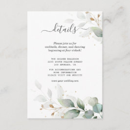 Watercolor Goldene Landschaft Hochzeiten Details Begleitkarte