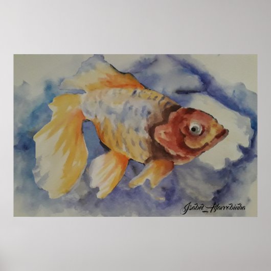 WATERCOLOR GOLDFISH POSTER (Vorne)