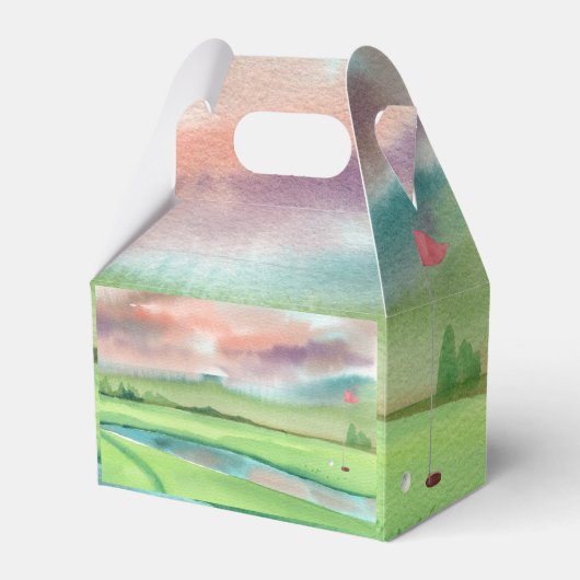 Watercolor Golf Geschenkschachtel (Vorderseite)