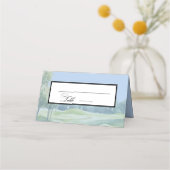 Watercolor Golf Theme Wedding Place Card Platzkarte (Rückseite)