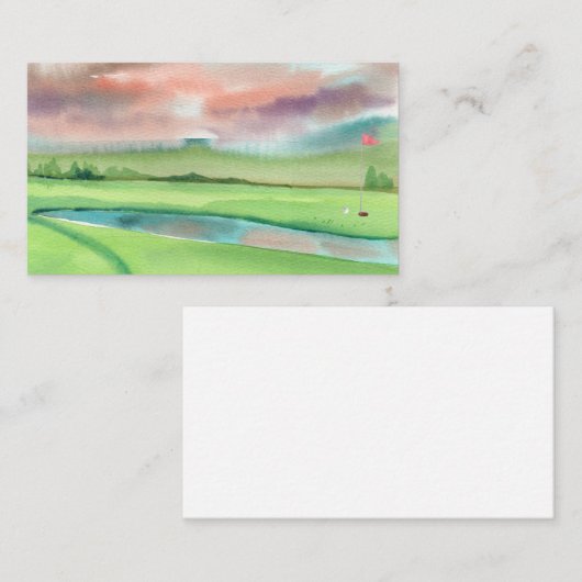 Watercolor Golf Visitenkarte (Vorne/Hinten)