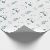 Watercolor Golf Wrapping Paper Geschenkpapier (Ecke)