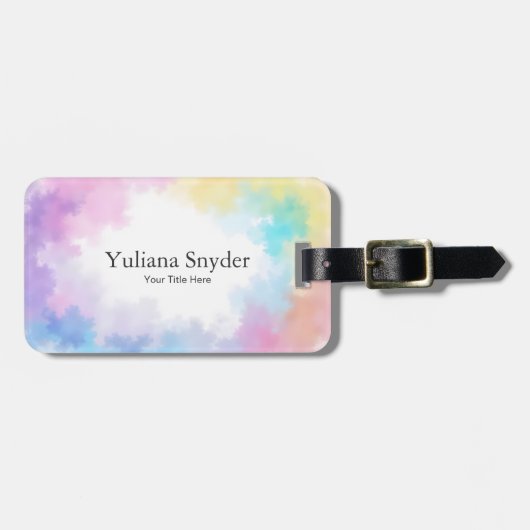 Watercolor Gradient Invitation Cute Elegant Femine Gepäckanhänger (Vorderseite horizontal)