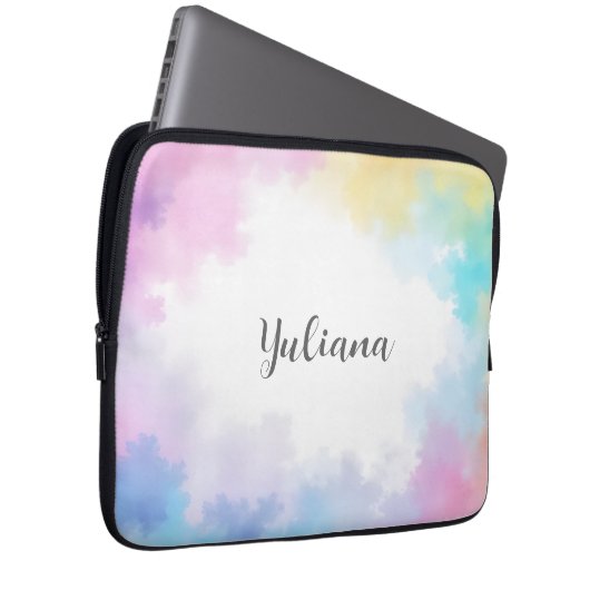 Watercolor Gradient Invitation Cute Elegant Femine Laptopschutzhülle (Vorne Rechts)
