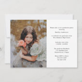 Watercolor Graduation Cap Two Photo Grad Ankündigung (Rückseite)