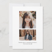 Watercolor Graduation Caps Multiple Photo Grad Ankündigung (Rückseite)