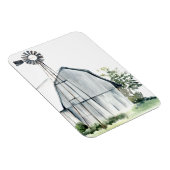 Watercolor Gray Barn Magnet (Rechte Seite)