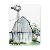 Watercolor Gray Barn Magnet (Vertikal)