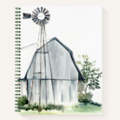 Watercolor Gray Barn Notizblock (Vorderseite)