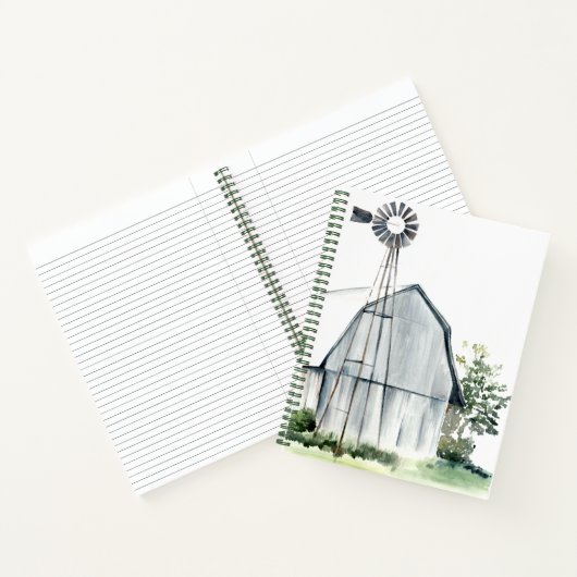 Watercolor Gray Barn Notizblock (Innenseite)