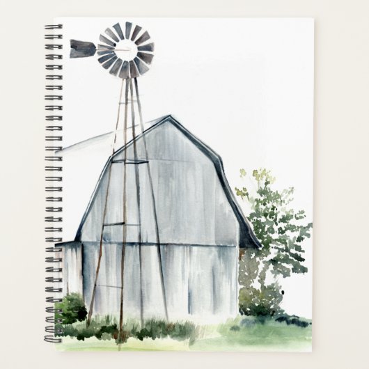 Watercolor Gray Barn Planer (Vorderseite)