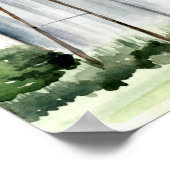 Watercolor Gray Barn Poster (Ecke)