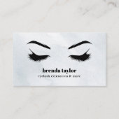 Watercolor GRAY chic Eyelash Browbar beruflich Visitenkarte (Vorderseite)