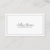 Watercolor Gray Husky Dog Walking Visitenkarte (Rückseite)