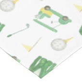Watercolor Green and Yellow Golf Tournament  Tischdecke (Schrägansicht)