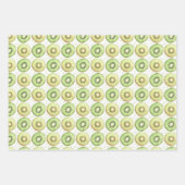 Watercolor Green and Yellow Kiwi Slices  Geschenkpapier Set (Vorderseite 3)