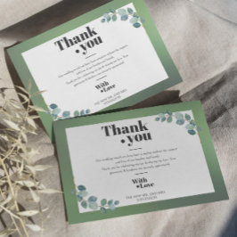 Watercolor Green Eucalyptus Dankeskarte