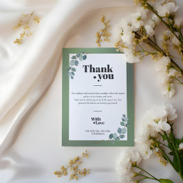 Watercolor Green Eucalyptus Dankeskarte