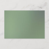 Watercolor Green Eucalyptus Details Begleitkarte (Rückseite)