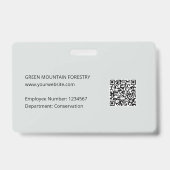 Watercolor Green Forest Personalized  Ausweis (Rückseite)