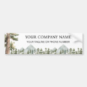 Watercolor Green Forest Personalized Business Autoaufkleber (Vorne)