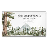 Watercolor Green Forest Personalized Outdoor Magnetische Visitenkarte (Vorderseite)