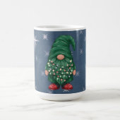 Watercolor Green Gnome Christmas Lights Kaffeetasse (Mittel)
