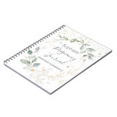 Watercolor Green Gold Foliage Pregnancy Journal Notizblock (Linke Seite)